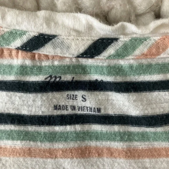 Madewell Striped Tank Top Casual Sleeveless Top Everyday Wear Size S - Picture 9 of 10